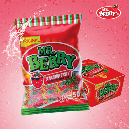 Mr. Berry Strawberry Bubble Gum