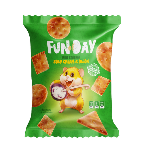 Fun Tasty Day Mini Crackers, Sour Cream & Onion Flavour