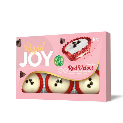 Royal Joy Red Velvet Premium Tart, Chocolate Chip Topped