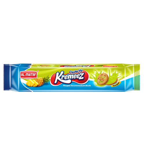 Al Mataf Kre’meez Cream Biscuits – Pineapple Flavor