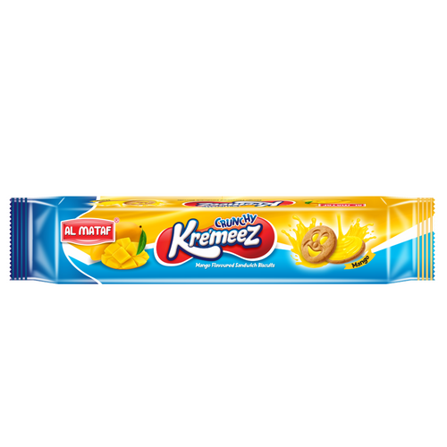Al Mataf Kre’meez Cream Biscuits – Mango Flavor