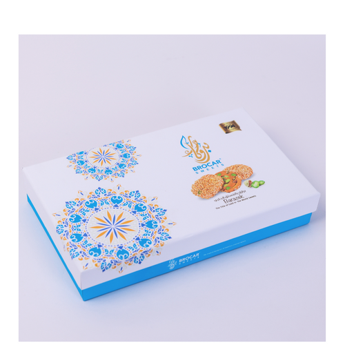 BROCAR Barazek Cookies 350g - Crispy Eastern Sesame Cookies (12 Pieces)