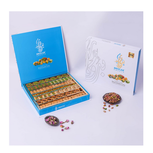 BROCAR Assorted Mixed Baklava 900g - Luxury Syrian Pistachio & Cashew Baklava (Assorted Flavors)