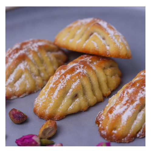 BROCAR Maamoul Walnuts 650g - Premium Handcrafted Walnut-Filled Cookies (Traditional Middle Eastern Sweets)