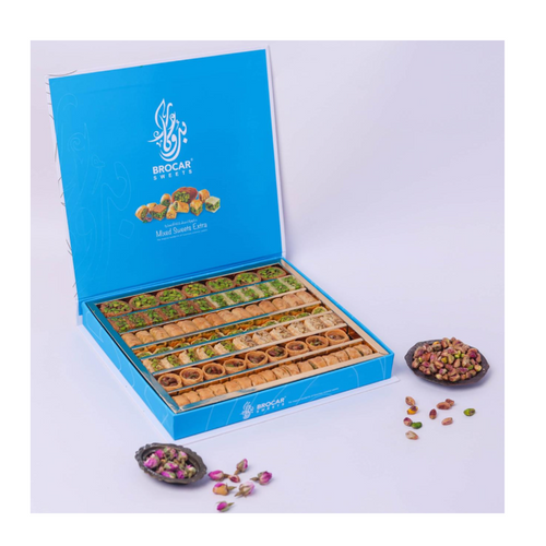 BROCAR Assorted Mixed Baklava 900g - Luxury Syrian Pistachio & Cashew Baklava (Assorted Flavors)