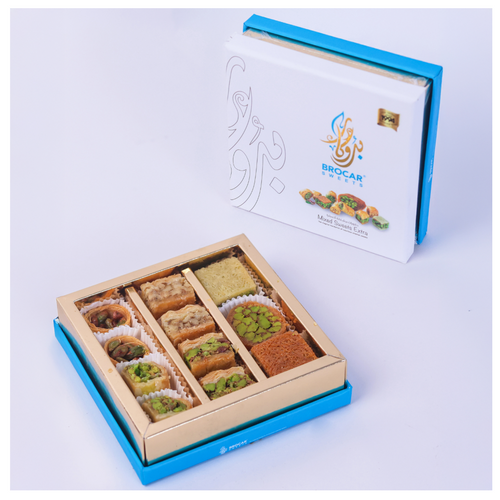 BROCAR Assorted Mixed Baklava 150g - Luxury Syrian Pistachio & Cashew Baklava (Assorted Flavors)