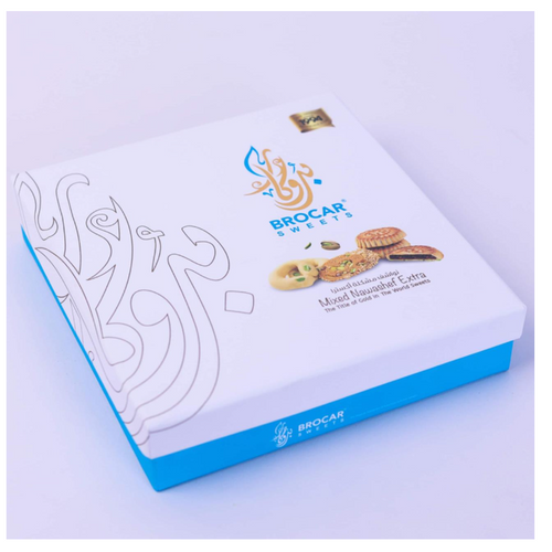 BROCAR Assorted Mixed Nawashef 500g - Premium Ghraybeh, Date Ma’amoul & Barazek (Traditional Eastern Sweets)