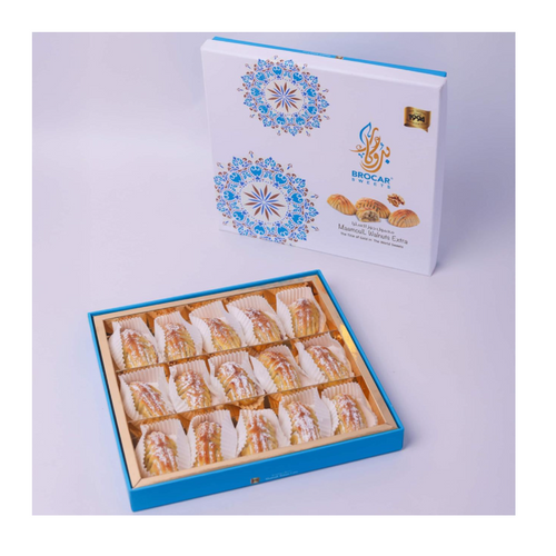 BROCAR Maamoul Walnuts 650g - Premium Handcrafted Walnut-Filled Cookies (Traditional Middle Eastern Sweets)