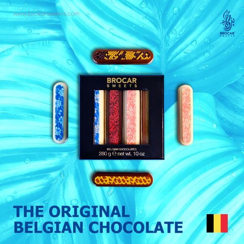 BROCAR Storybox Belgian Chocolate Assortment 280g - 12 Artisanal Flavors (Milk, Dark & White)