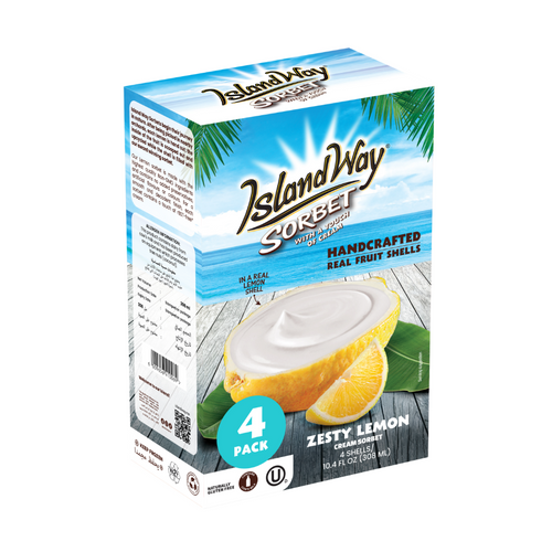 Zesty Lemon 4pc Multipack - Island Way Sorbet Ice Cream