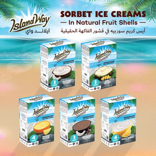 Island Way Sorbet Ice Cream Now Available in Leading Retail Chains and on Noon Minutes & Careem Quik
