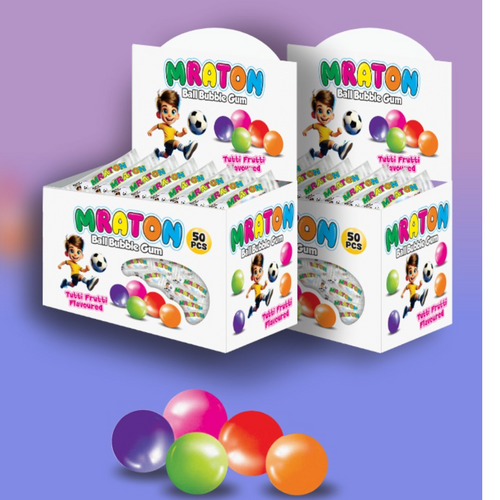 MRATON BALL BUBBLE GUM - TUTTIFRUIT FLAVOUR