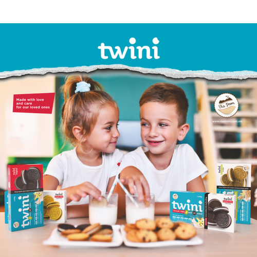 SUGAR FREE Twini Vanilla Cookies with Cocoa Cream