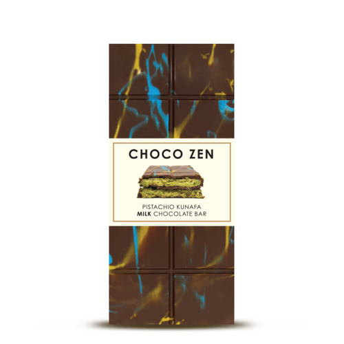 Choco Zen Dubai Chocolate Premium Pistachio Kunafa Milk Chocolate Bar 190g