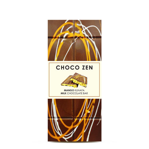 Choco Zen Dubai Chocolate Mango Kunafa Milk Chocolate Bar 190g