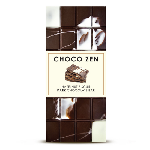 Choco Zen Dubai Chocolate Hazelnut Biscuit Dark Chocolate Bar 120g
