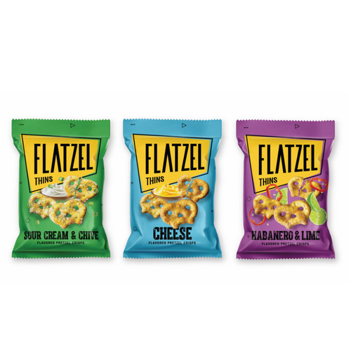 FLATZEL THINS Flavored Pretzel Thins
