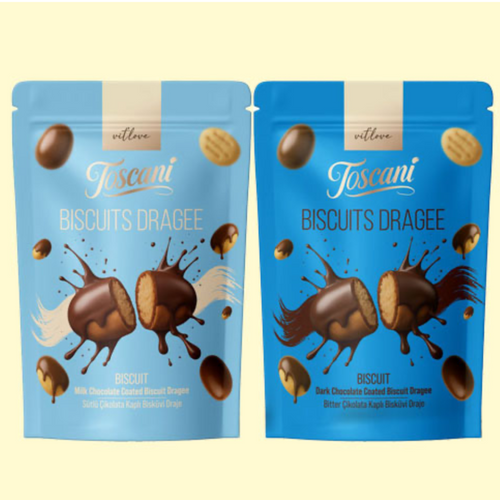 TOSCANI CHOCOLATE COATED BISCUIT DRAGEE
