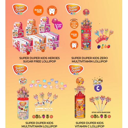SUPER DUPER KIDS MULTIVITAMIN LOLLIPOPS