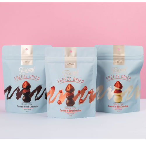 TOSCANI CHOCOLATE COATED FREEZE DRIED STRAWBERRY