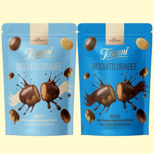 TOSCANI CHOCOLATE COATED BISCUIT DRAGEE