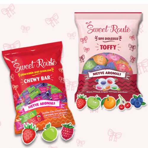 SWEET ROUTE CHEWY BAR & SWEET ROUTE TOFFEE CANDY