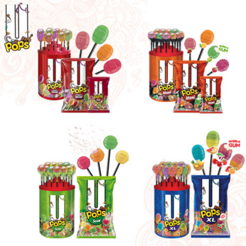 U POPS LOLLIPOPS - U POPS XL, U POPS MAXI, U POPS SOUR, U POPS FRUIT DREAM