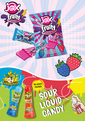 JOX Fruity Chewy Bar & Warning Liquid Candy