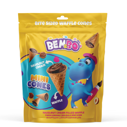 BEMBO Mini Cone Hazelnut Cream Filled Waffle