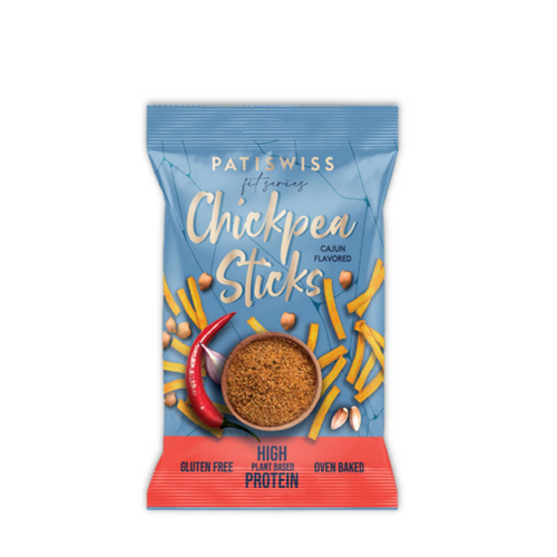 Chickpea Stick Chips with Cajun Spice, 50g