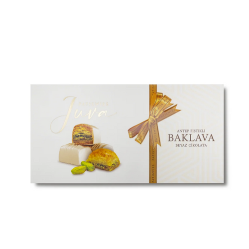 Juva White Chocolate Covered Pistachio Baklava, 230g