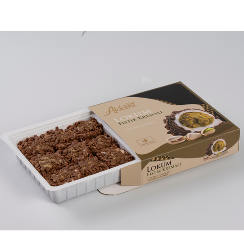 Chocolate Covered Sultan Extra Turkish Delight with Pistachio Cream&Kadaifi