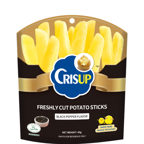 Crisup 40g Potato Sticks Black Pepper Flavor
