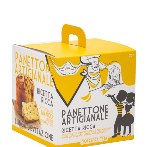 Panettone white chocolate, citrus and bergamot