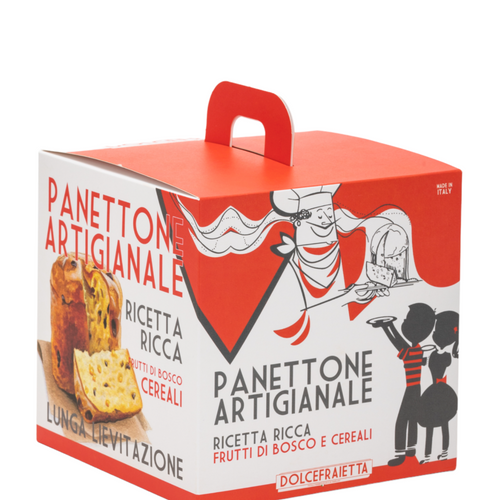 Panettone blackberries and cereal