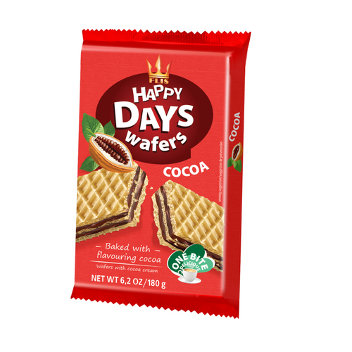 Flat wafers with crème filling