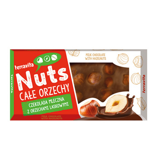 Milk Chocolate with Whole Hazelnuts (21%) 100g, (code: CZ-03-092)