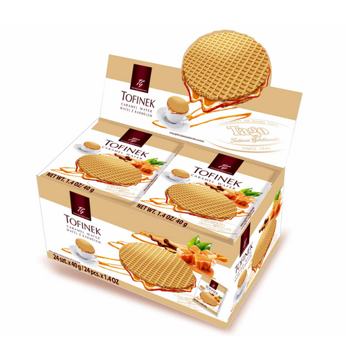 TG Tofinek Caramel Wafer display 960g