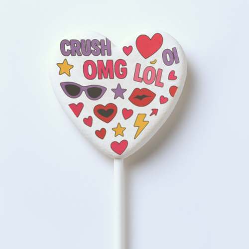 42004 – Printed Heart Lolly