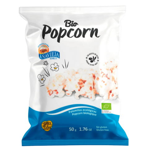 Organic popcorn in extra virgin olive oil 50g