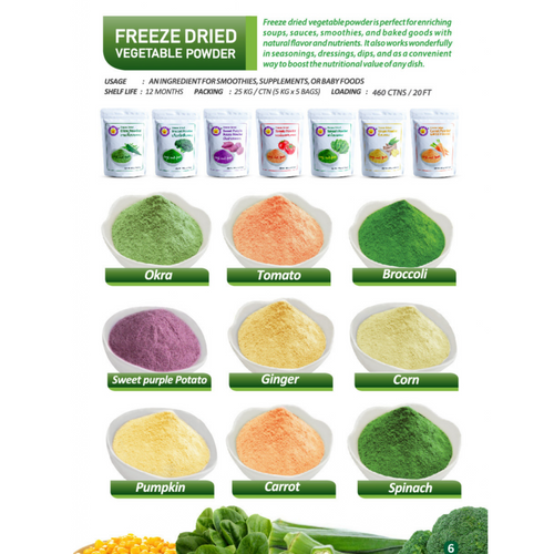 FREEZE DRIED VEGETABLES POWDER