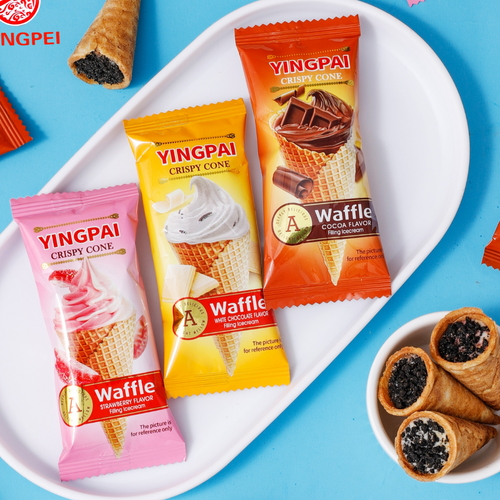 chocolate filled wafer cone