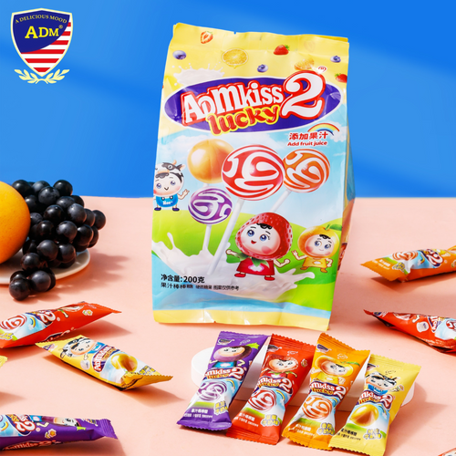 milk-fruit flavored lollipop
