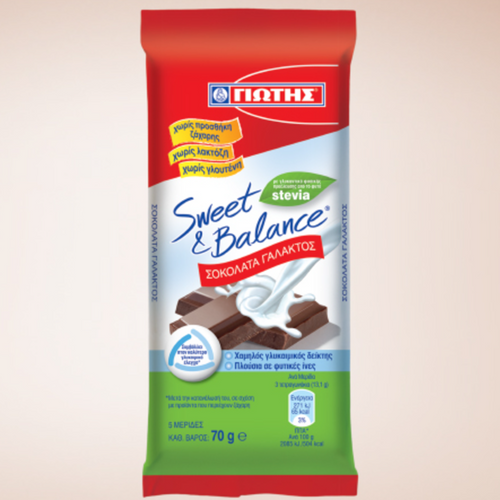 SWEET & BALANCE STEVIA MILK CHOCOLATE