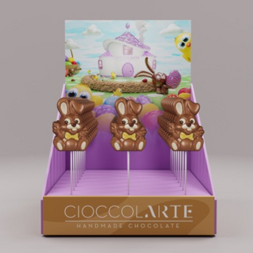 MILK LOLLIPOP BUNNY DISPLAY 25GR