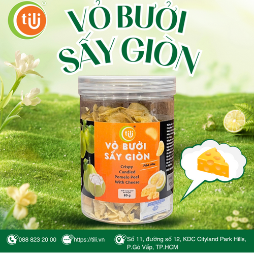 Crispy Candied Pomelo Peel with Cheese