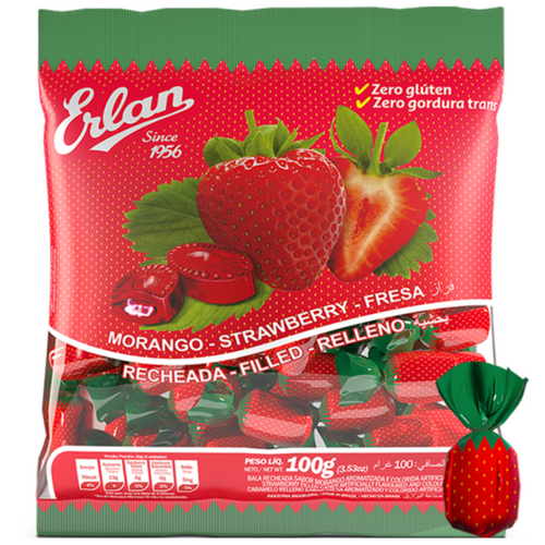 STRAWBERRY AND FRUIT MIX HARD FILLED CANDY