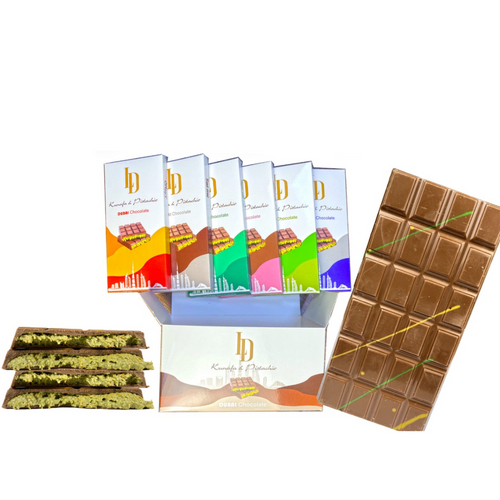 Compound Chocolate Dubai  with  pistachio & kunafa