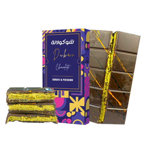 Chocolate Dubai Dark  with  pistachio & kunafa