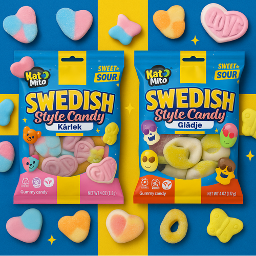 Swedish Gummy and Crystal Candy
